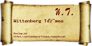 Wittenberg Tímea névjegykártya